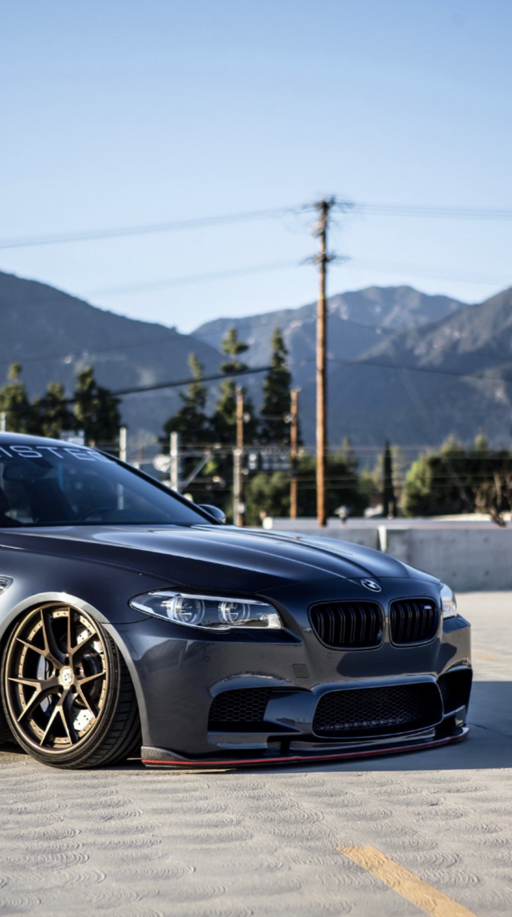 BMW F10 M5 3D Style Carbon Fiber Front Lip