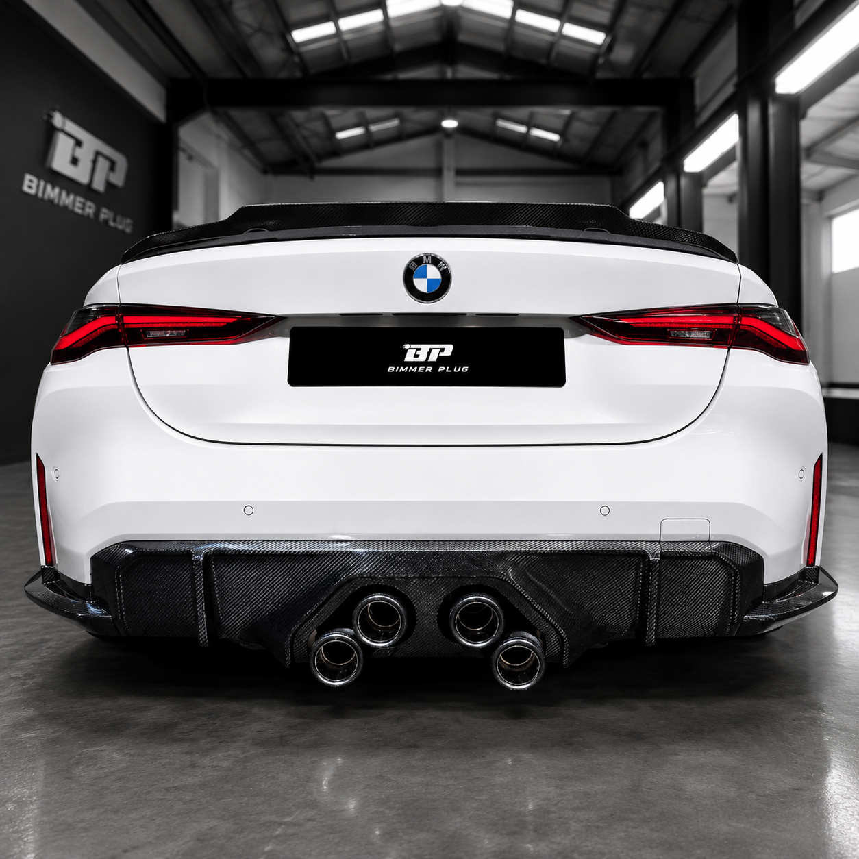 MP Exhaust Style Carbon Fiber Rear Diffuser - BMW G80 M3 & G82/G83 M4