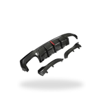 KB Style Carbon Fiber Rear Diffuser with Brake Light - BMW G22 4 Series