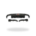 KB Style Carbon Fiber Rear Diffuser with Brake Light - BMW G22 4 Series