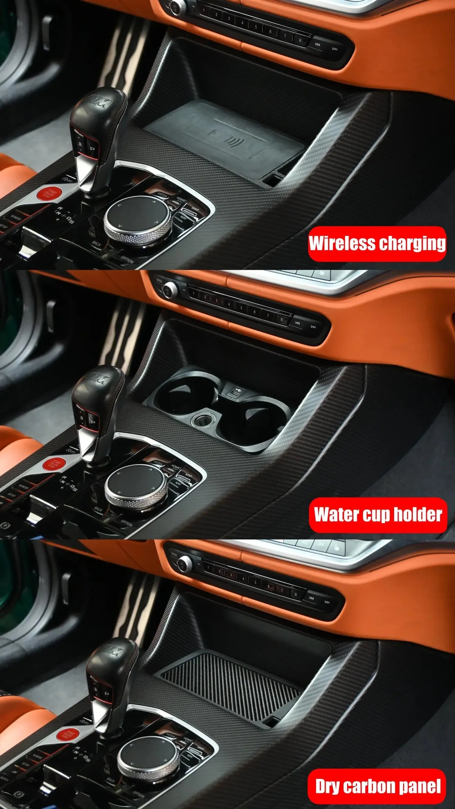 CSL Style Carbon Fiber Center Console - BMW G80 M3 & G82/G83 M4 & G87 M2