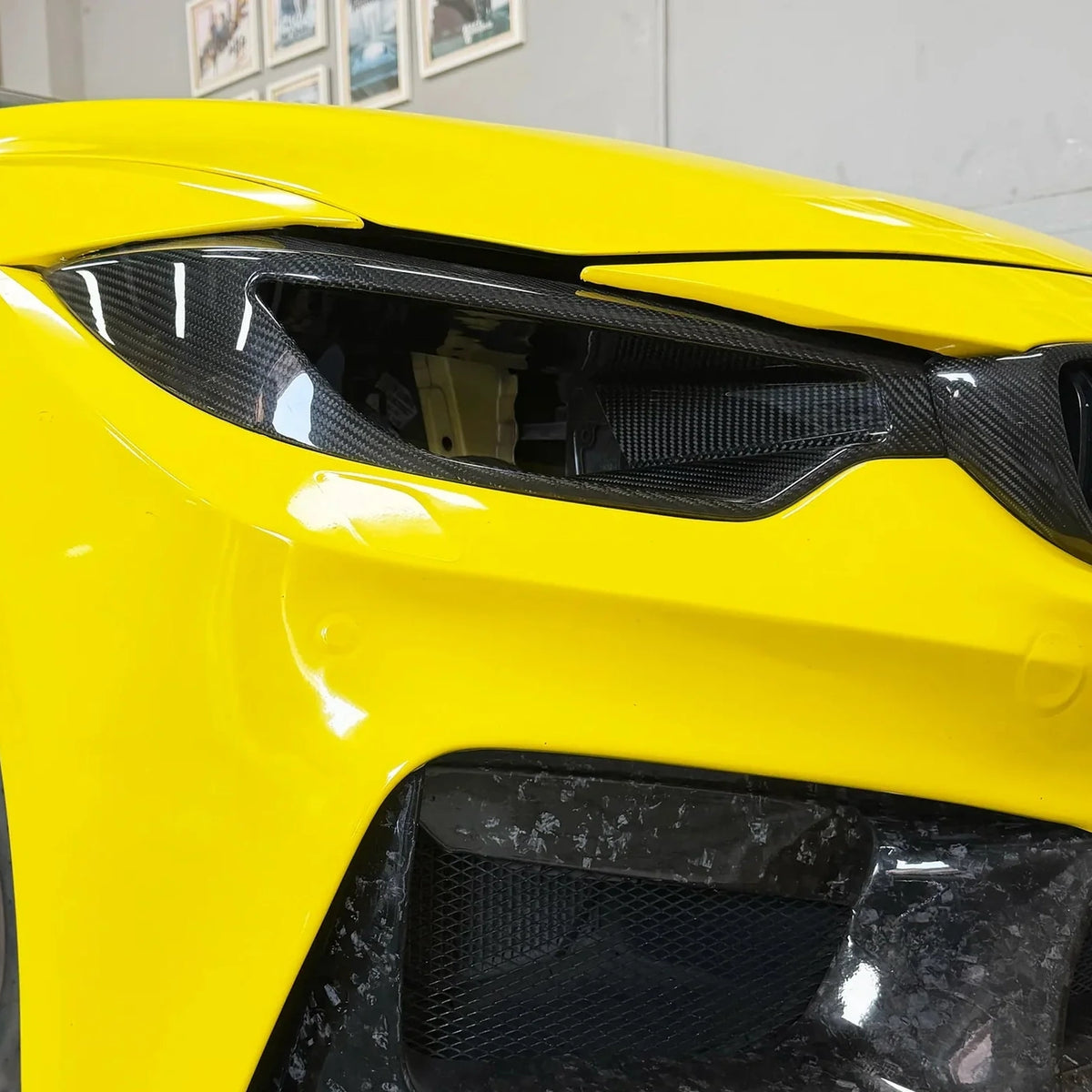 Carbon Fiber Headlight Delete Air Intake - BMW F80 M3 & F82/F83 M4 & F32 4 Series