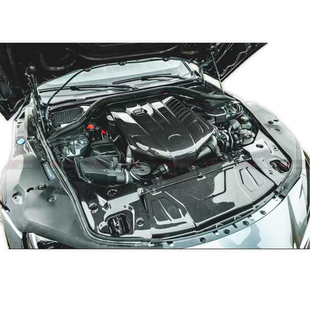 Carbon fiber Engine Bay Cover Set - Toyota A90 Supra