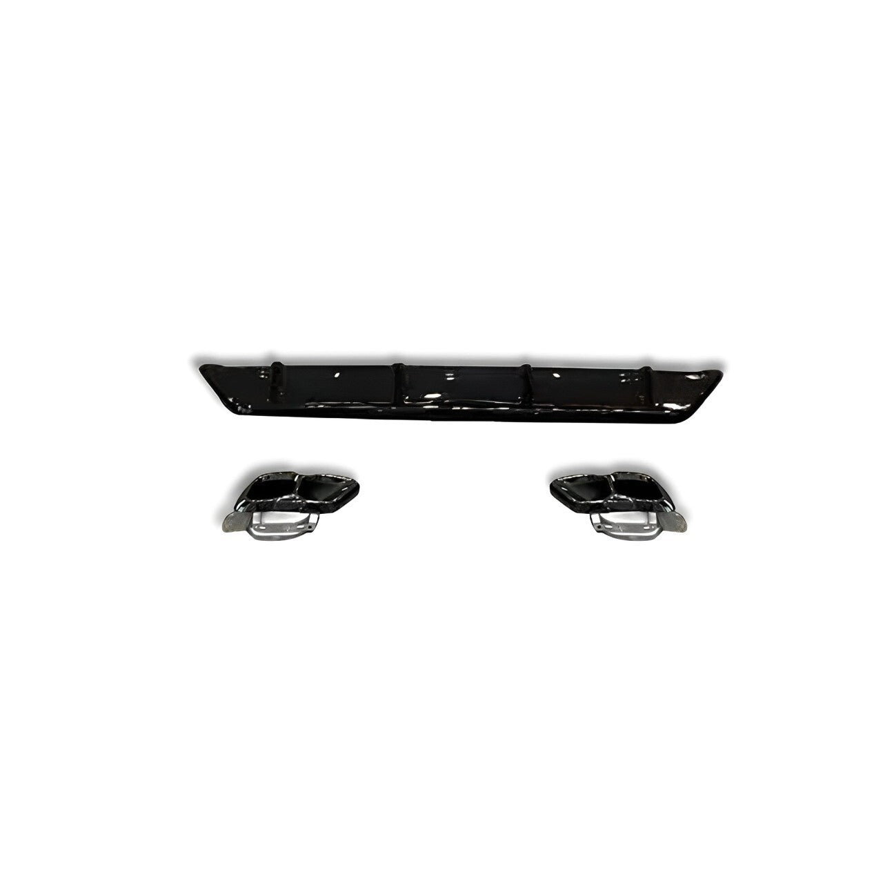 ABS Gloss Black Rear Diffuser & Exhaust Tips - BMW G06 X6 LCI