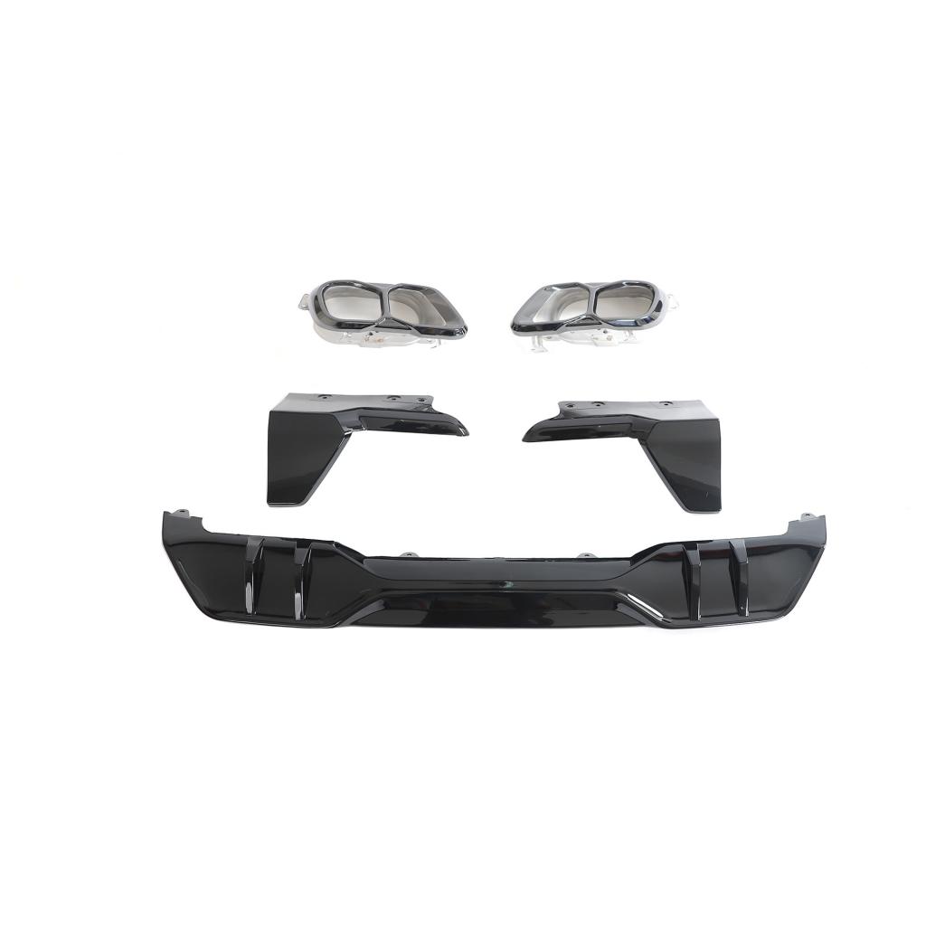 ABS Gloss Black Rear Diffuser with Exhaust Tips - BMW G05 X5 LCI