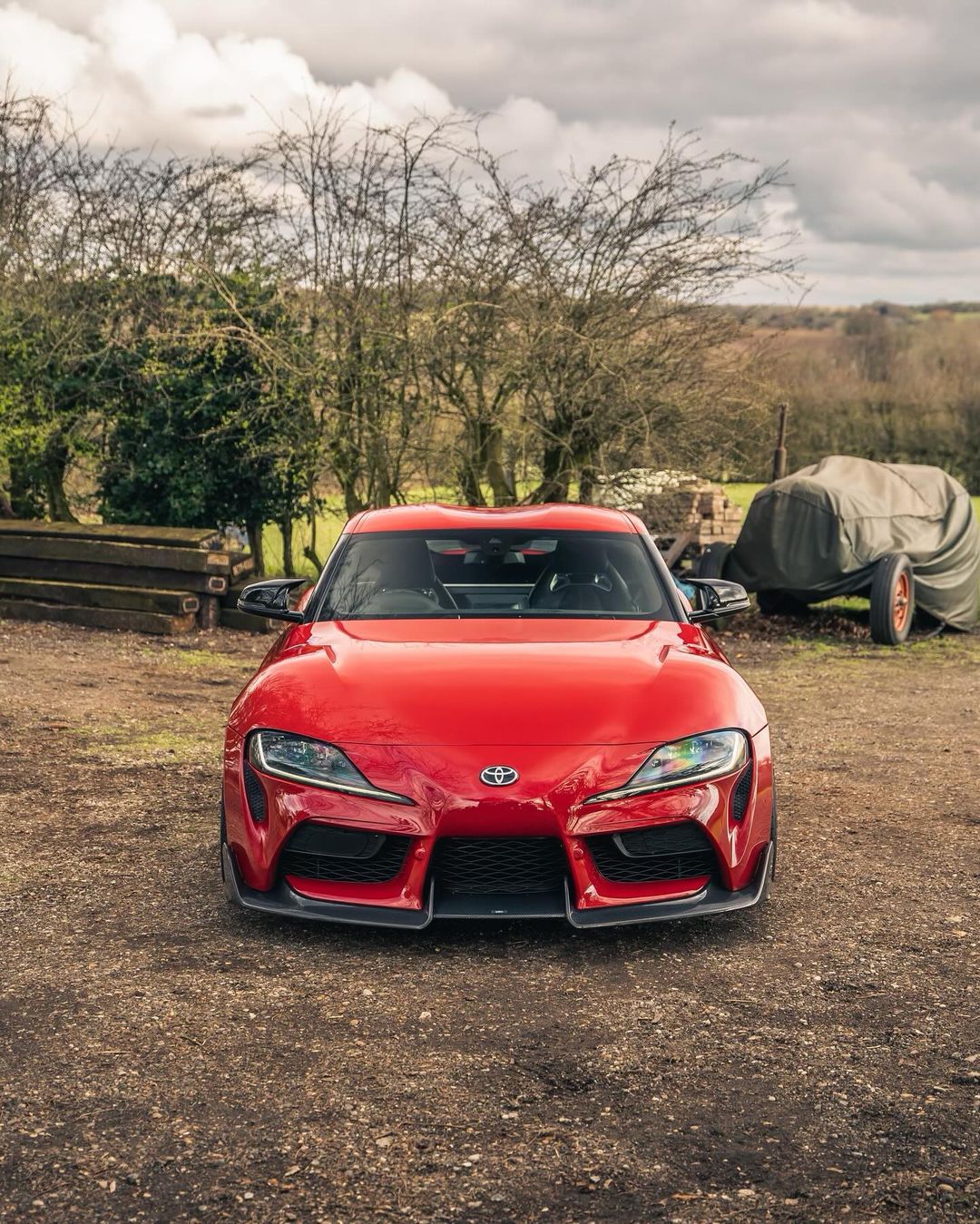 AD Style Carbon Fiber Front Lip - Toyota A90 Supra