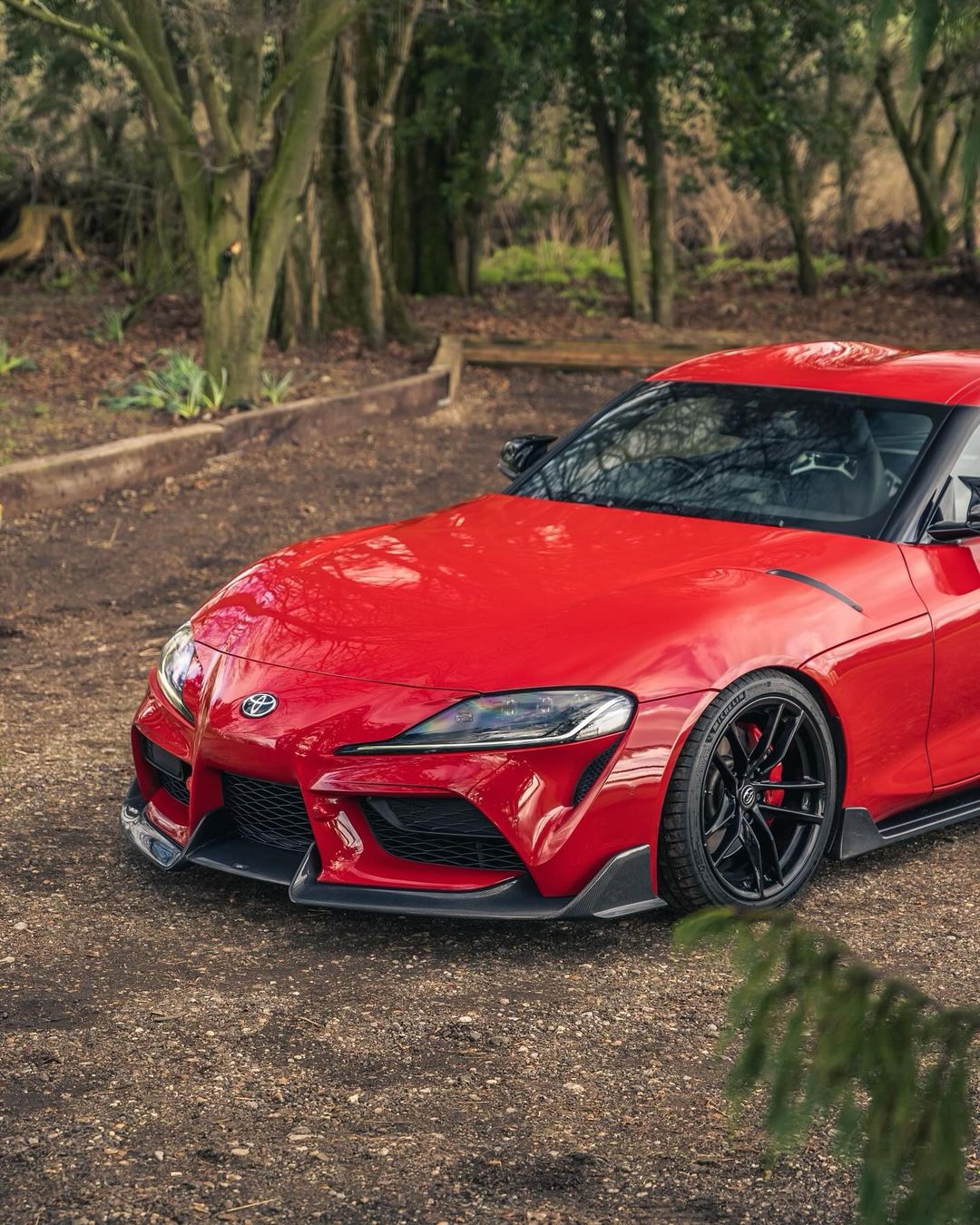 AD Style Carbon Fiber Front Lip - Toyota A90 Supra