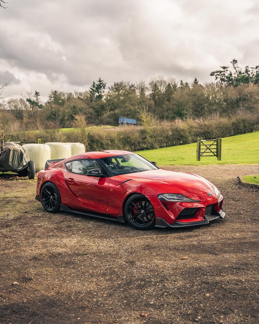 AD Style Carbon Fiber Front Lip - Toyota A90 Supra