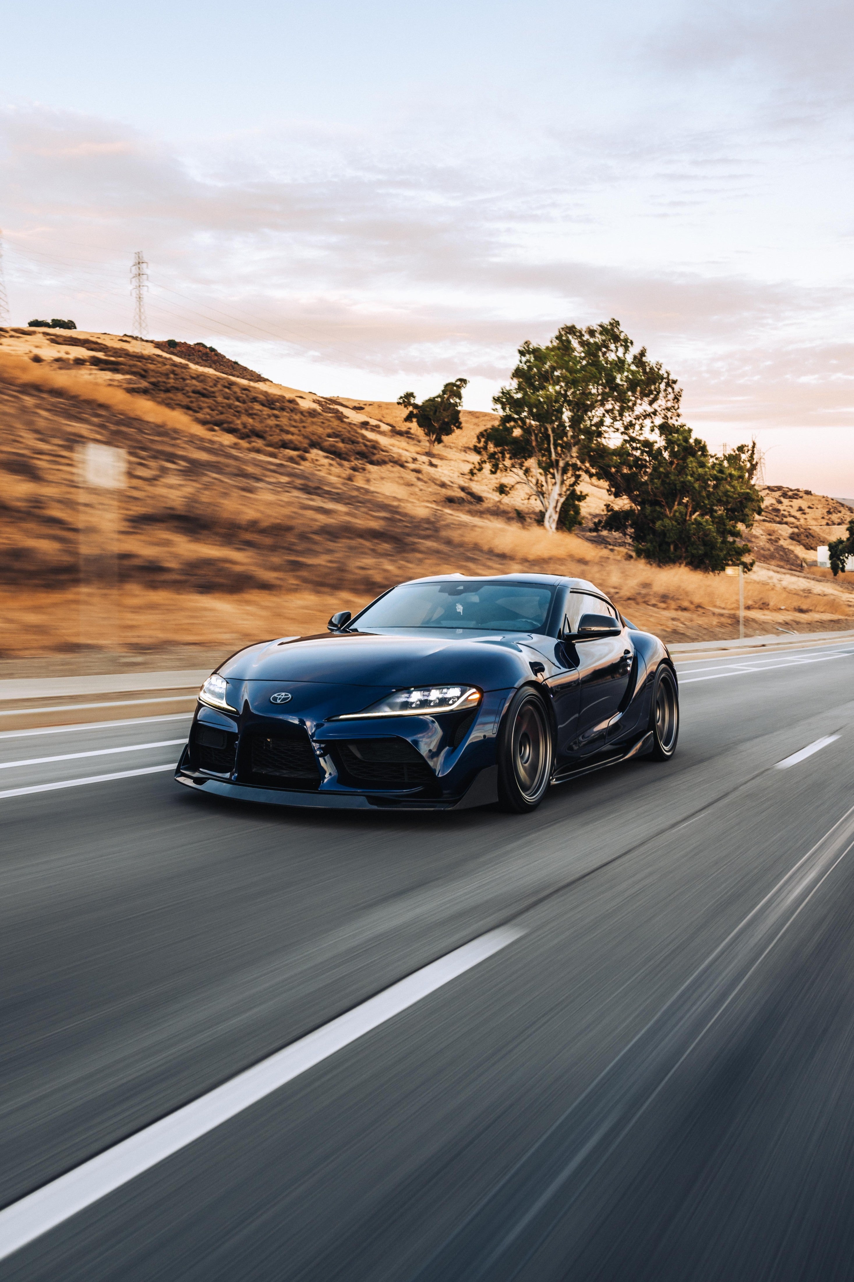 AG Style Carbon Fiber Front Lip - Toyota A90 Supra