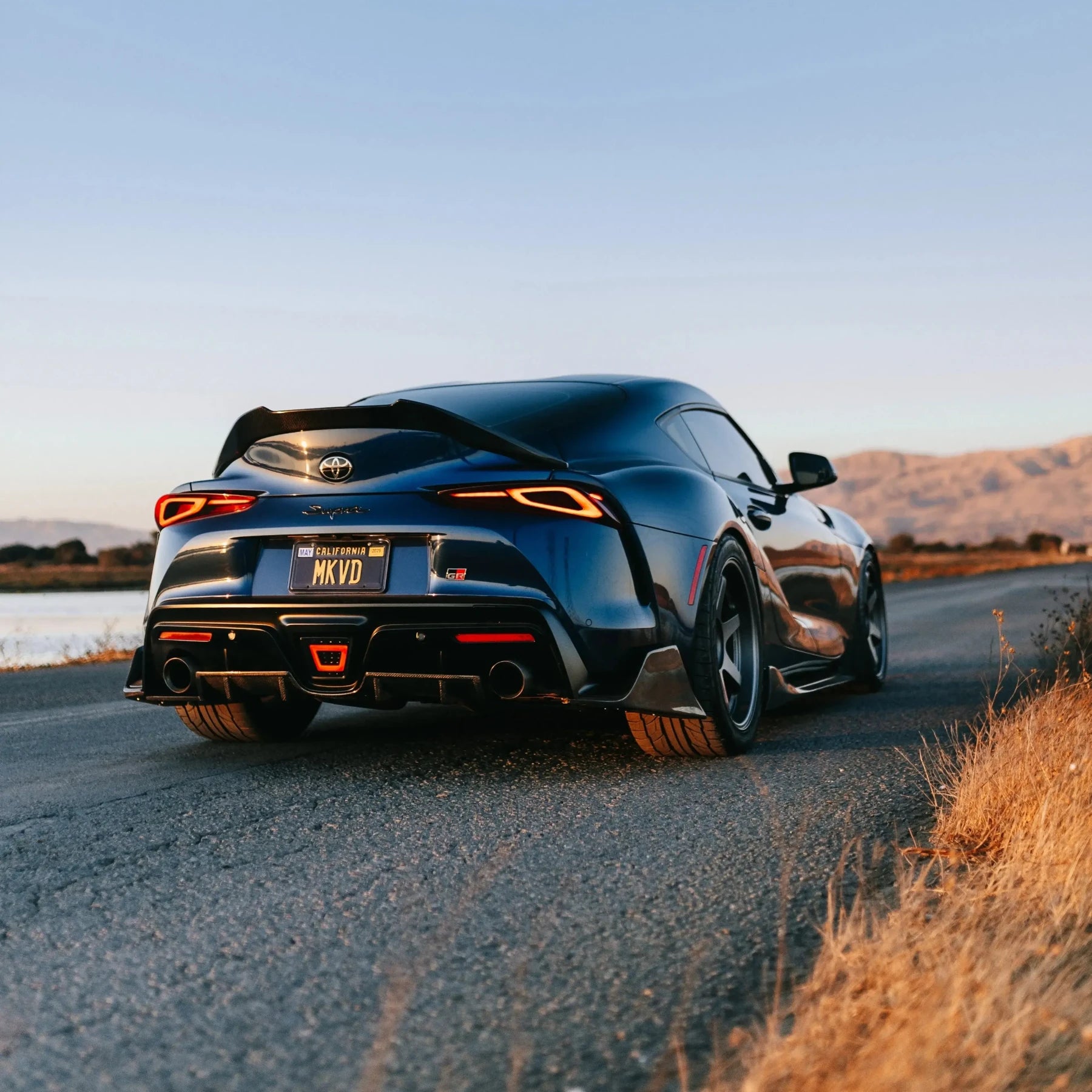 AG Style Carbon Fiber Rear Canard Splitters - Toyota A90 GR Supra