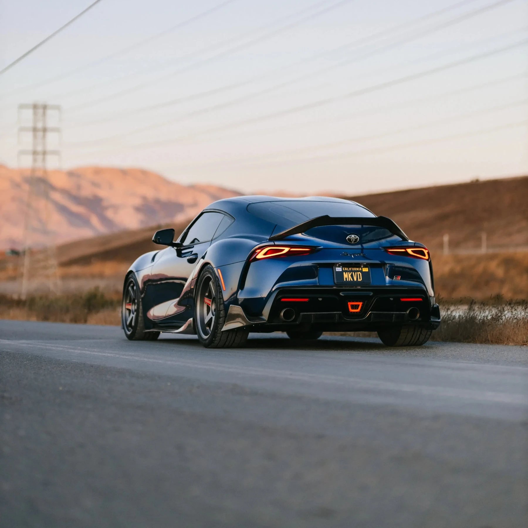 AG Style Carbon Fiber Rear Canard Splitters - Toyota A90 GR Supra