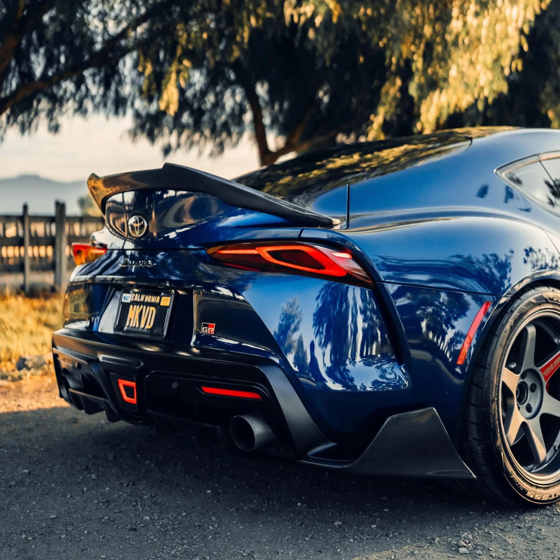 AG Style Carbon Fiber Rear Canard Splitters - Toyota A90 GR Supra