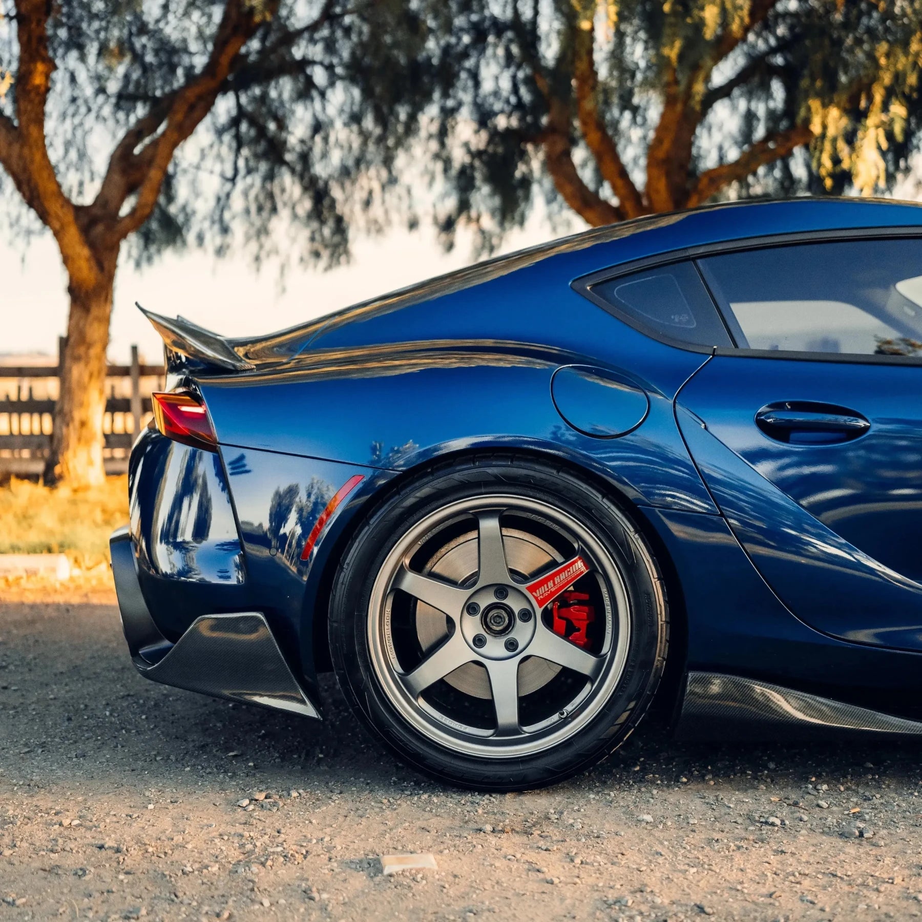 AG Style Carbon Fiber Rear Canard Splitters - Toyota A90 GR Supra