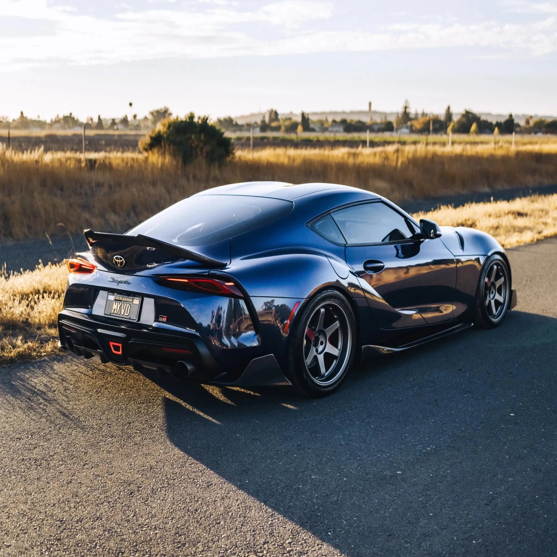 AG Style Carbon Fiber Rear Canard Splitters - Toyota A90 GR Supra