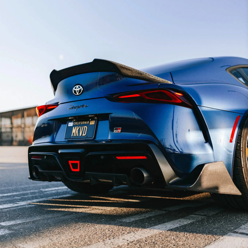AG Style Carbon Fiber Rear Canard Splitters - Toyota A90 GR Supra