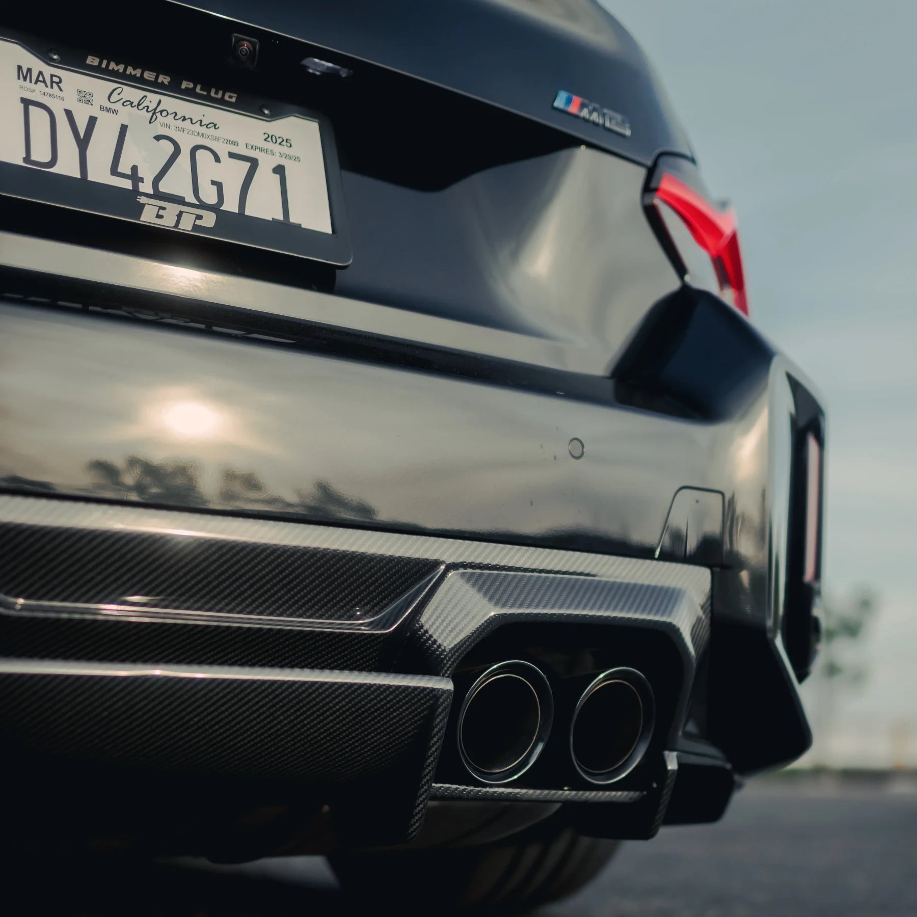 AN Style Carbon Fiber Rear Diffuser - BMW G87 M2