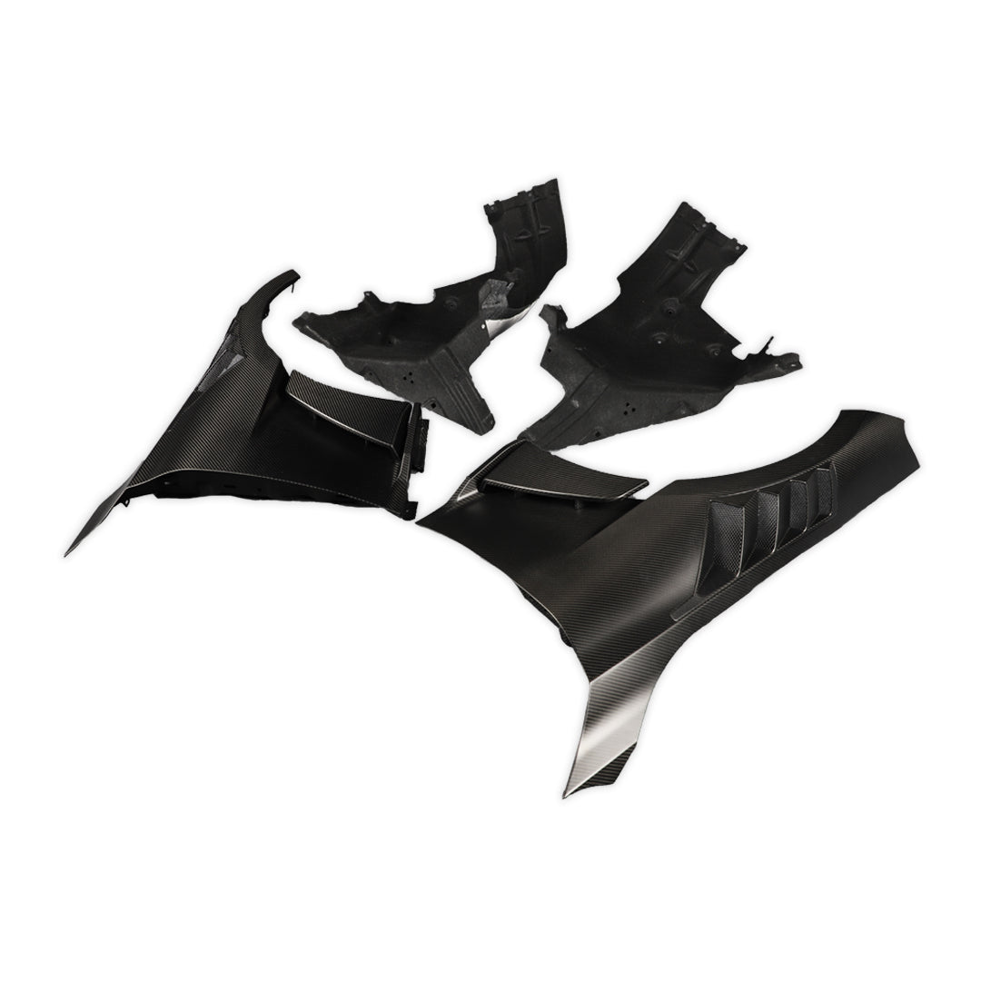Alpha N Style Carbon Fiber Front Fender With Liner - BMW G87 M2