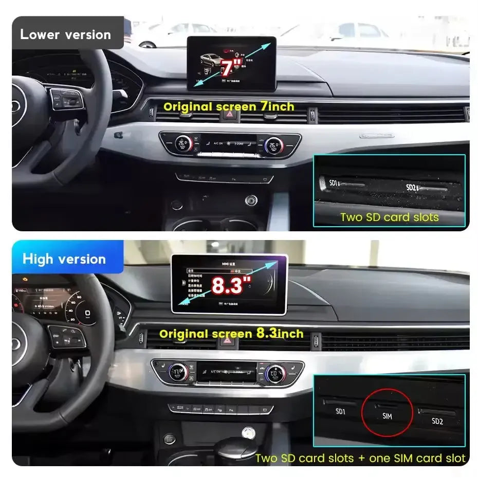 Apple CarPlay & Android Auto Android Screen Upgrade – 2016-2020 Audi A4