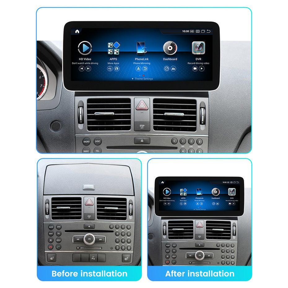 Apple CarPlay & Android Auto Android Screen Upgrade - Mercedes Benz C Class W204/S204