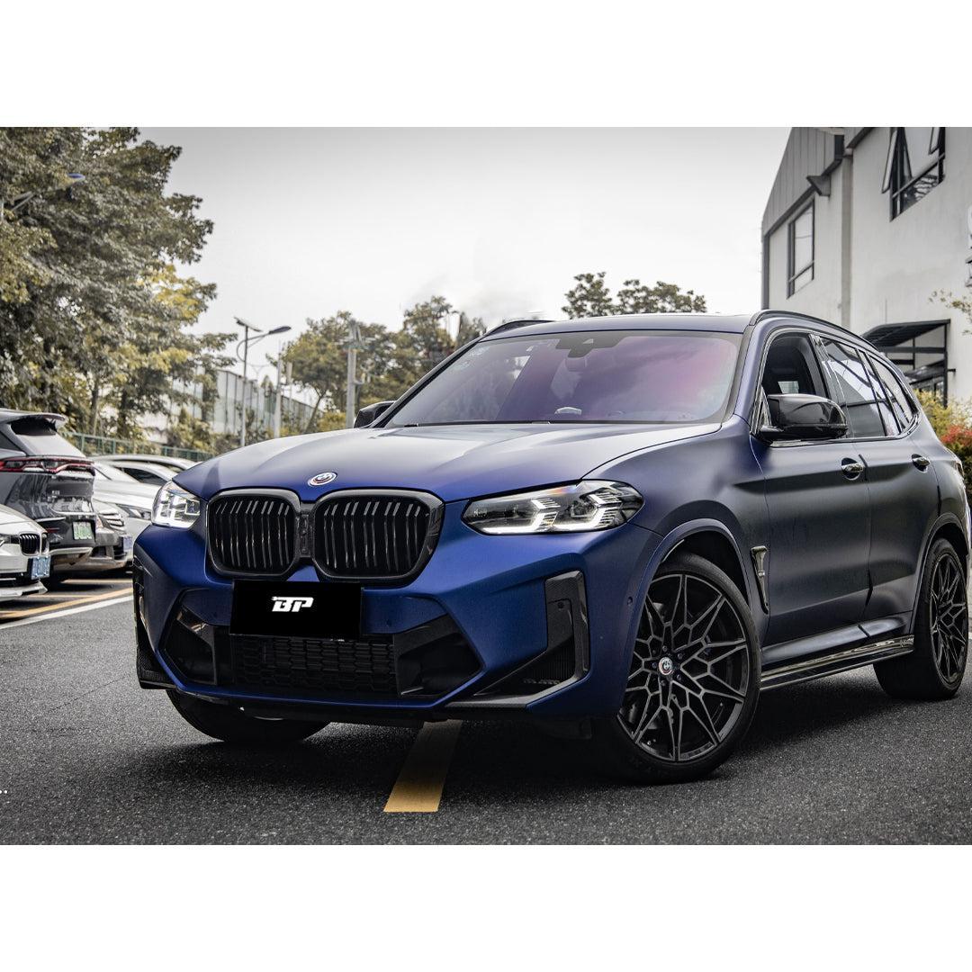 Dual Slat Carbon Fiber Front Grilles - BMW F97 X3M F98 X4M LCI