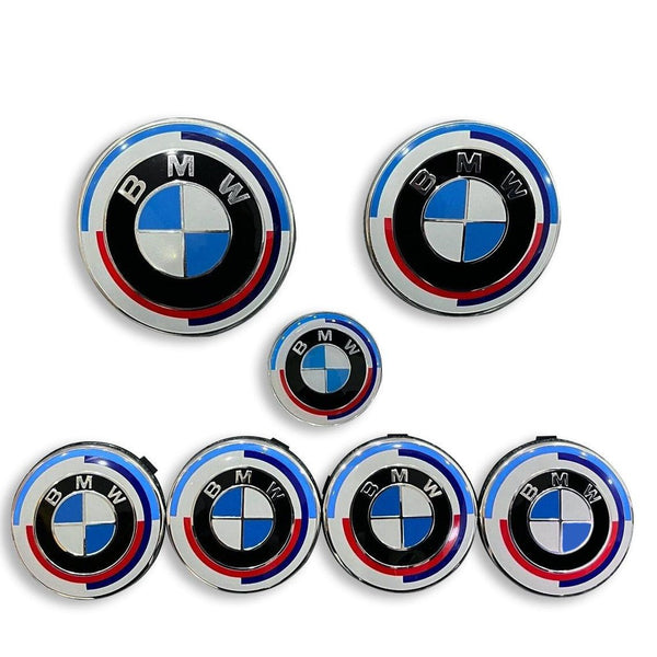 BMW 50 Year Anniversary Style Emblem Roundel Set