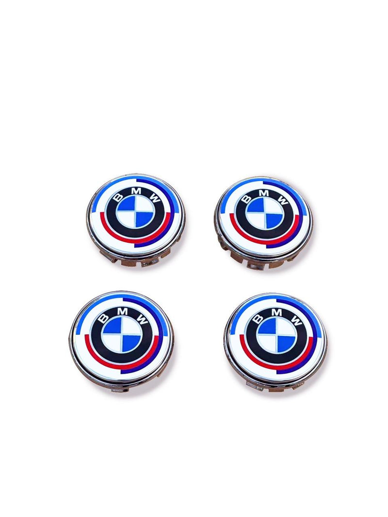 BMW 50 Year Anniversary Style Heritage Floating Center Cap Set