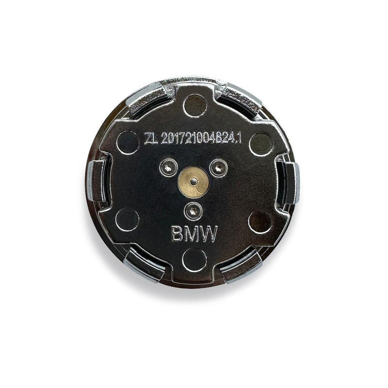 BMW Black & White Carbon Fiber Floating Wheel Cap Set