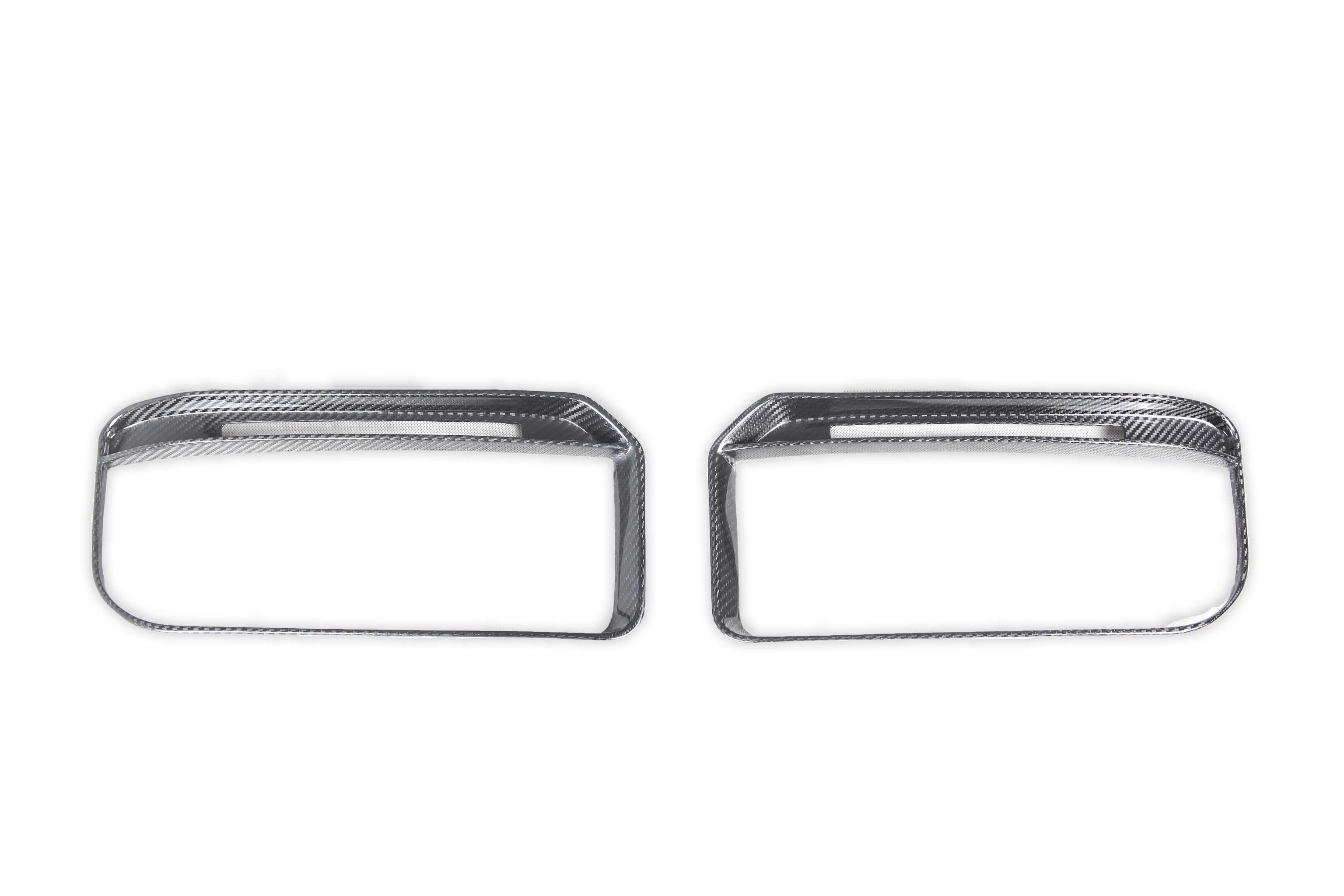 BRB G900 Style Carbon Fiber Front Bumper Light Trim Set - G Wagon W464 G350 & G500 & G63