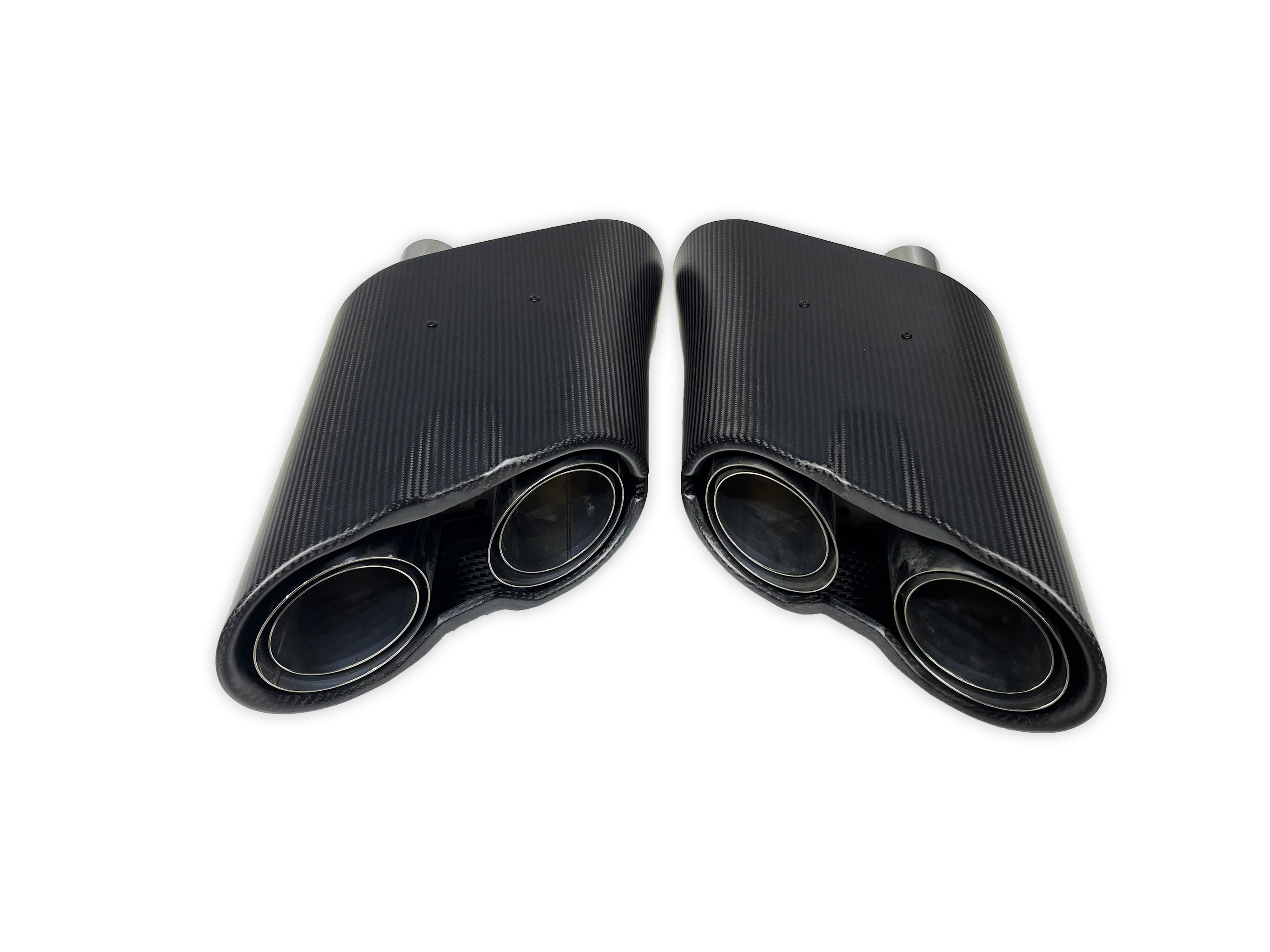 BRB G900 Style Carbon Fiber Illuminated Exhaust Tips Set - G Wagon W464 G350 & G500 & G63