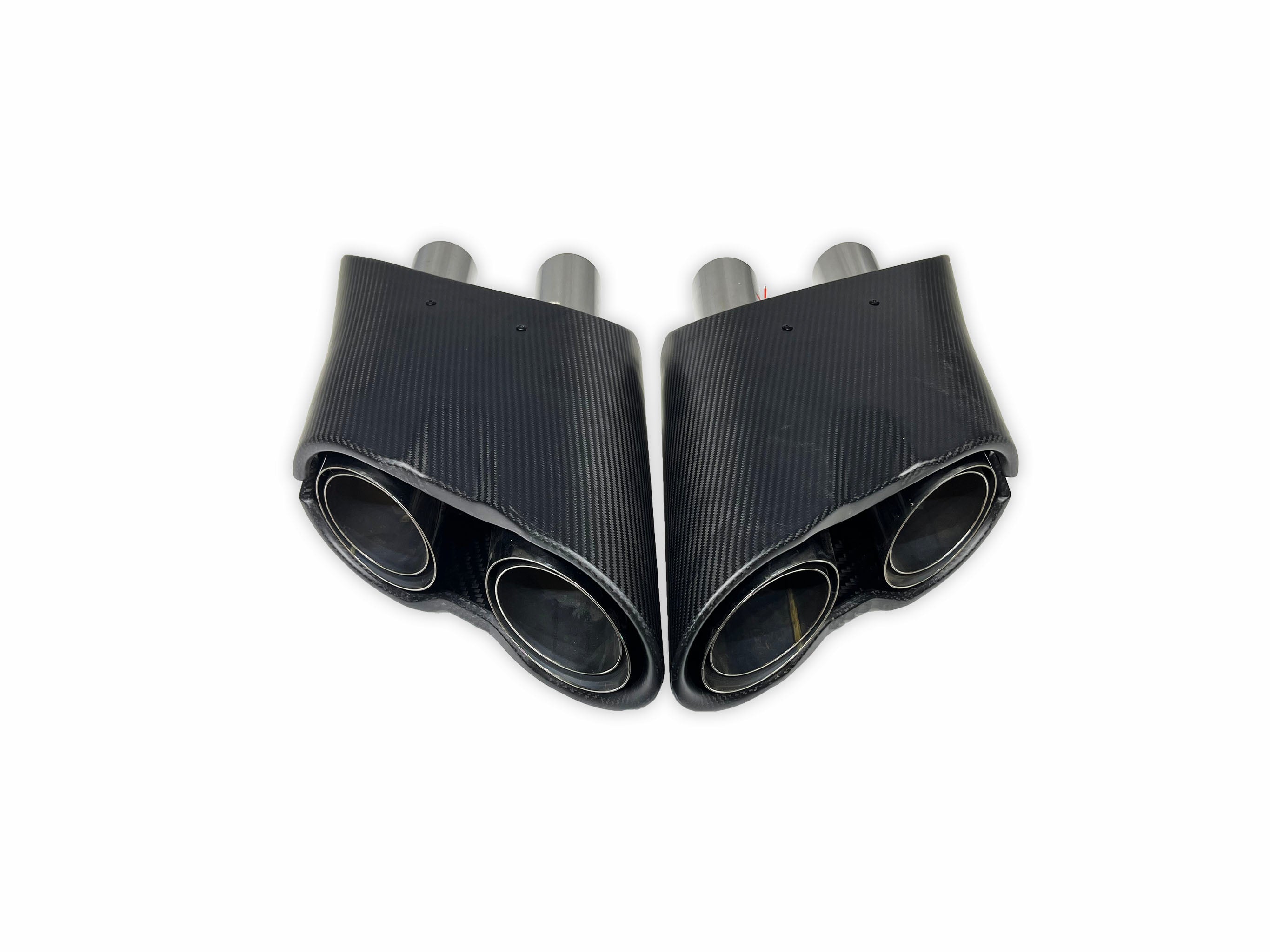 BRB G900 Style Carbon Fiber Illuminated Exhaust Tips Set - G Wagon W464 G350 & G500 & G63