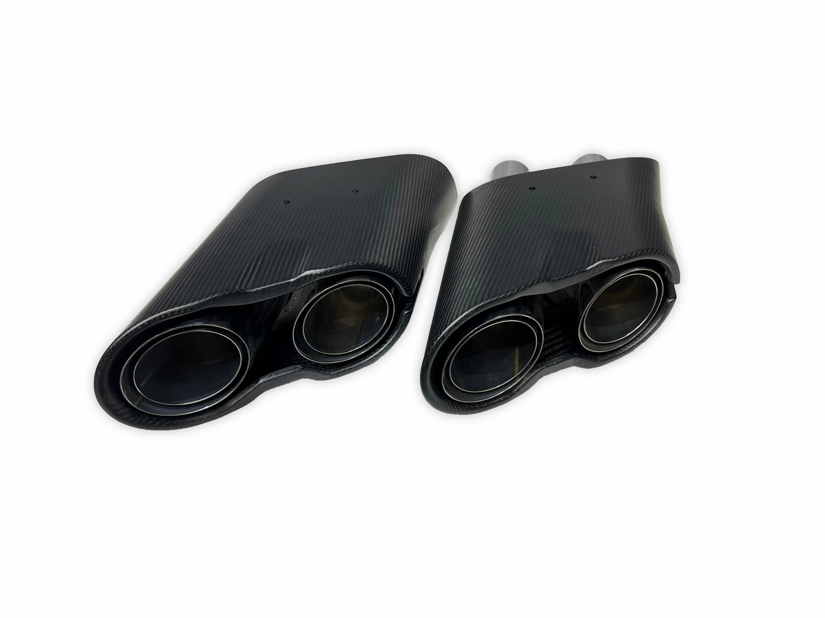 BRB G900 Style Carbon Fiber Illuminated Exhaust Tips Set - G Wagon W464 G350 & G500 & G63