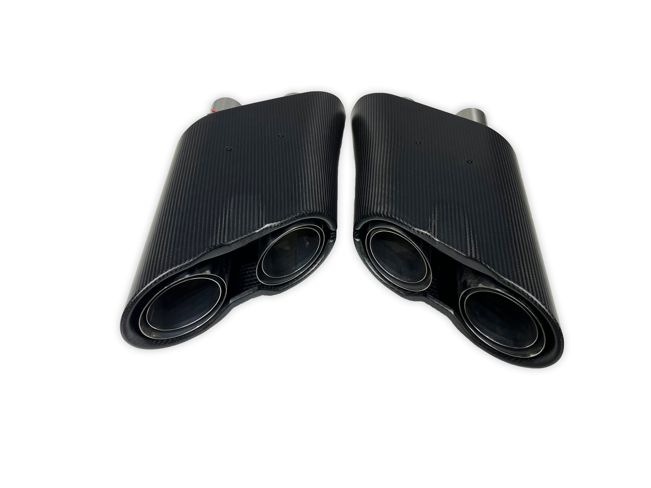 BRB G900 Style Carbon Fiber Illuminated Exhaust Tips Set - G Wagon W464 G350 & G500 & G63