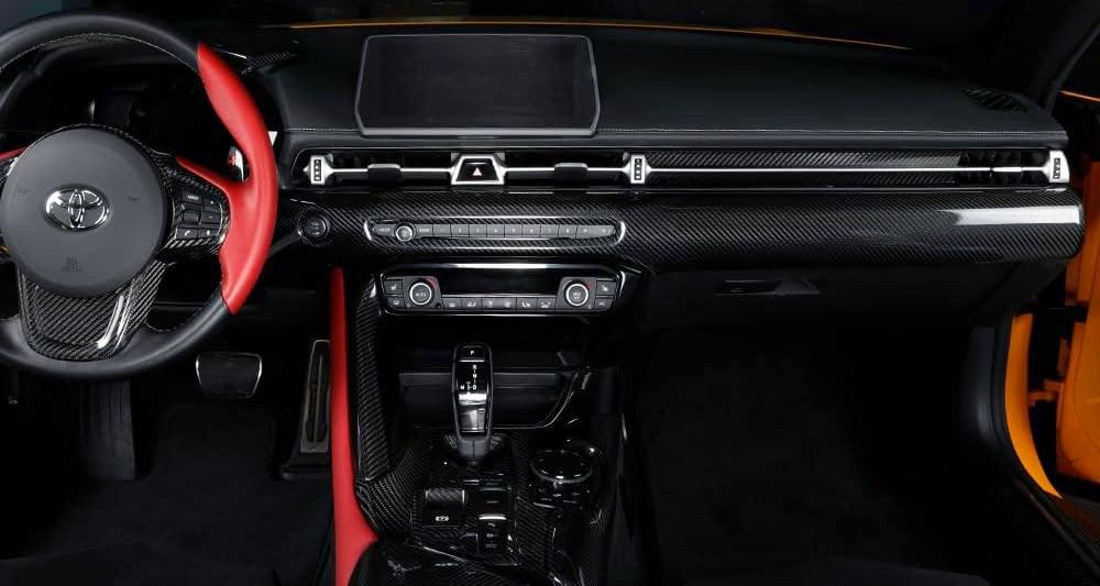 Carbon Fiber Dashboard Long Trim - Toyota A90 Supra
