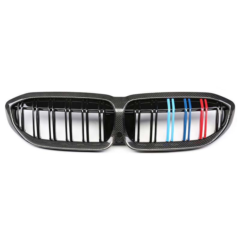 Carbon Fiber Dual Slat Front Grilles - BMW G20 / G28 3 Series