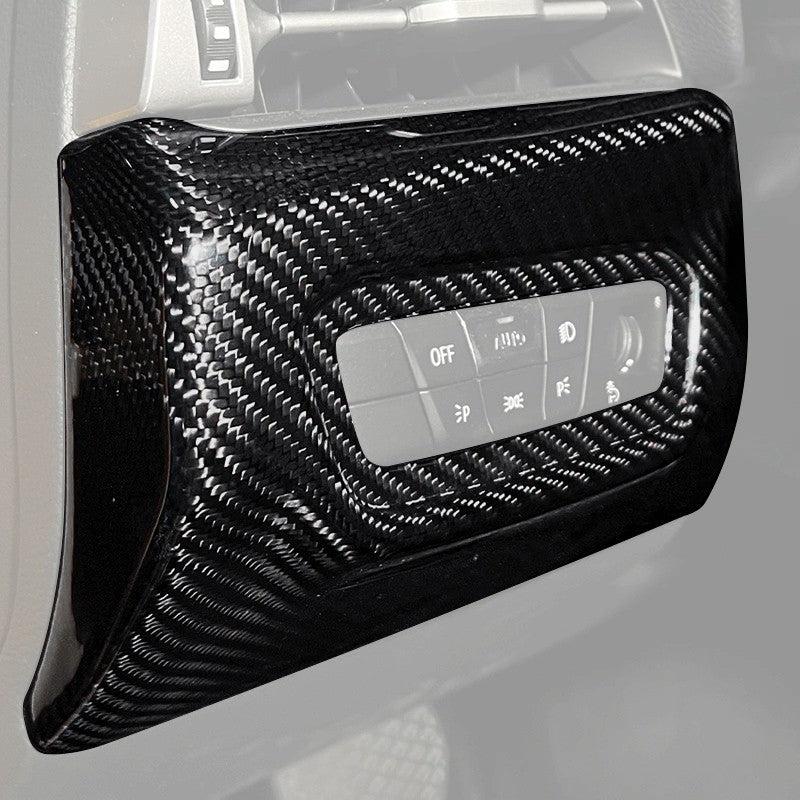 Carbon Fiber Headlight Switch Cover - Toyota A90 Supra