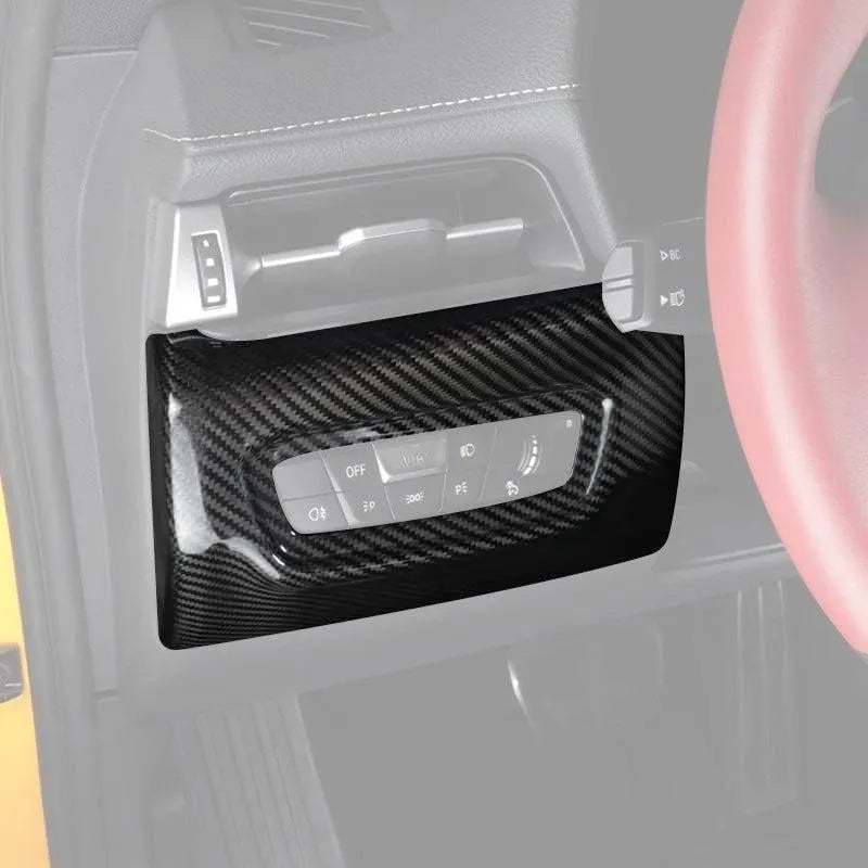 Carbon Fiber Headlight Switch Cover - Toyota A90 Supra