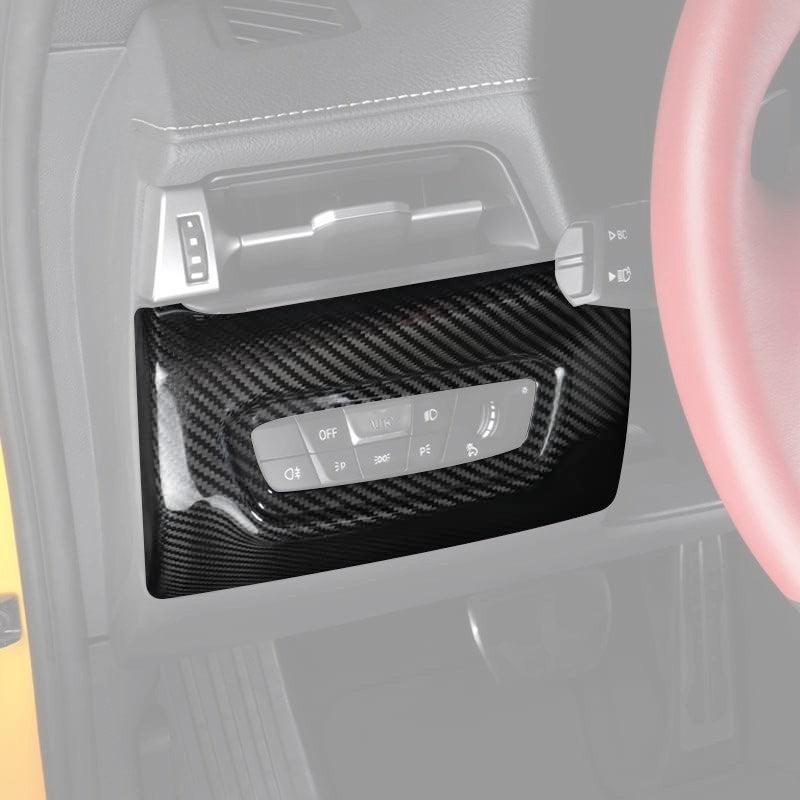 Carbon Fiber Headlight Switch Cover - Toyota A90 Supra