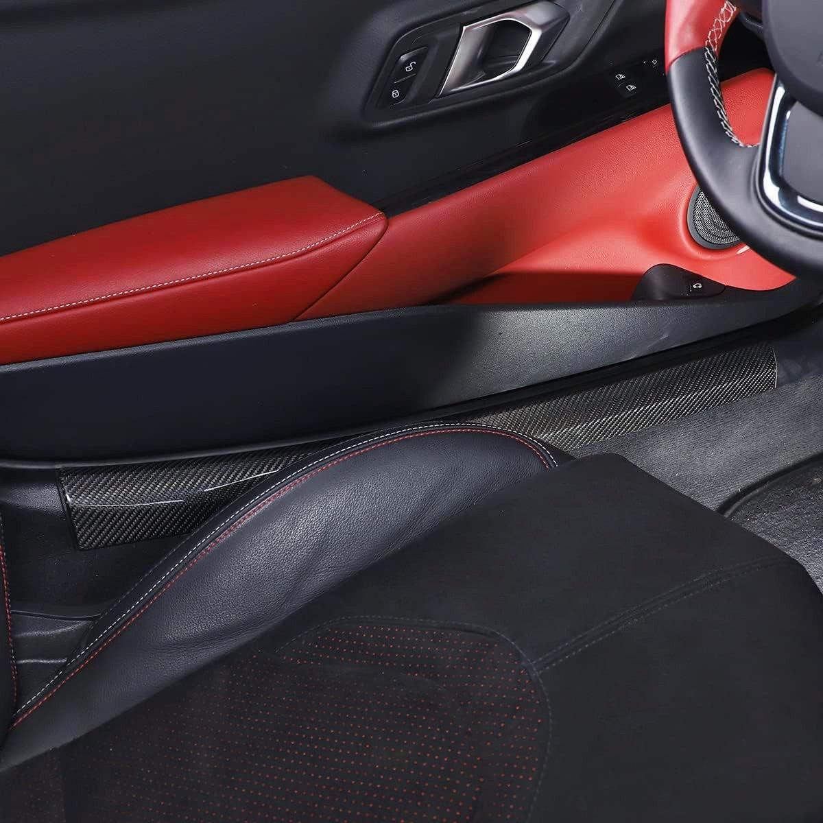 Carbon Fiber Inner Door Sill Covers - Toyota A90 Supra