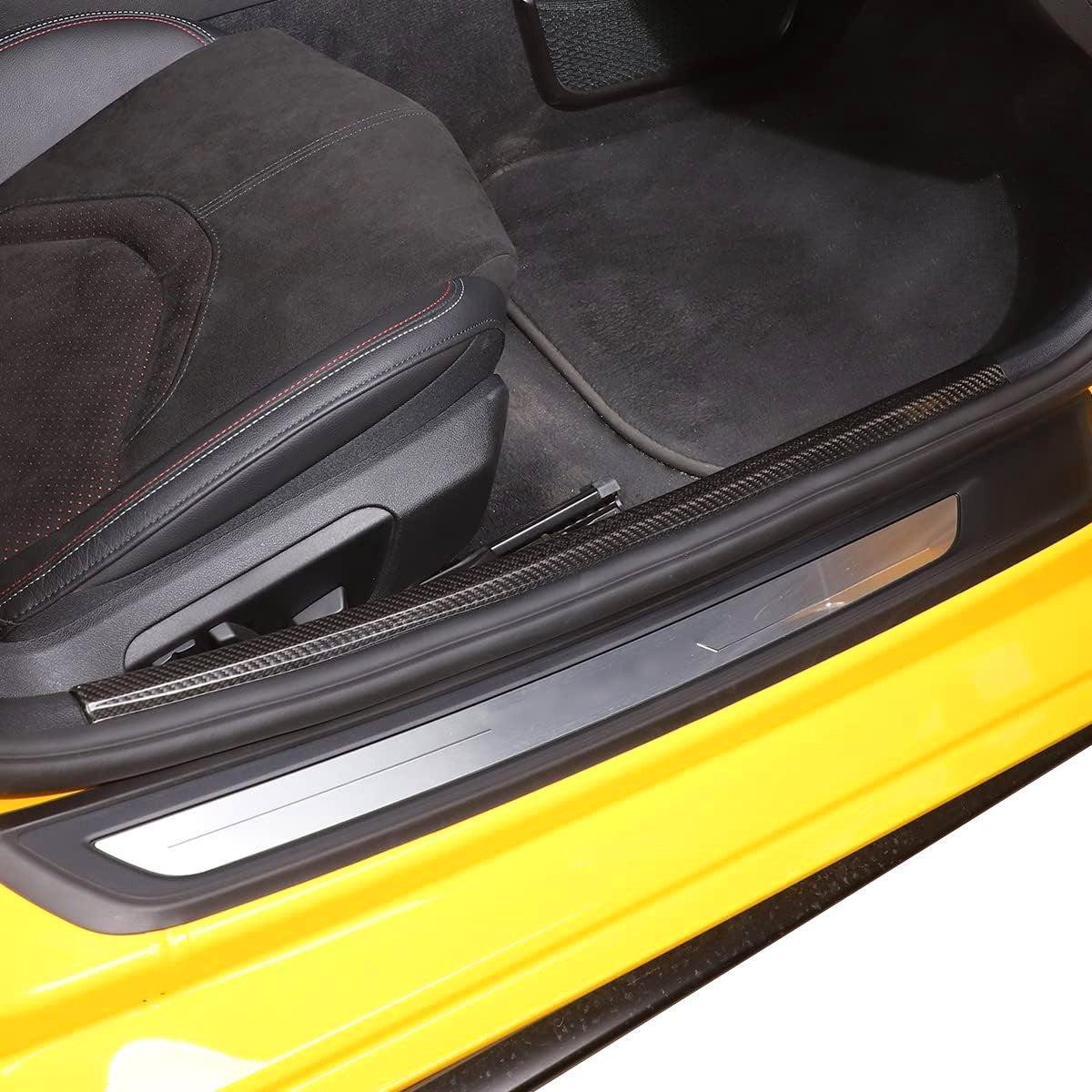 Carbon Fiber Inner Door Sill Covers - Toyota A90 Supra