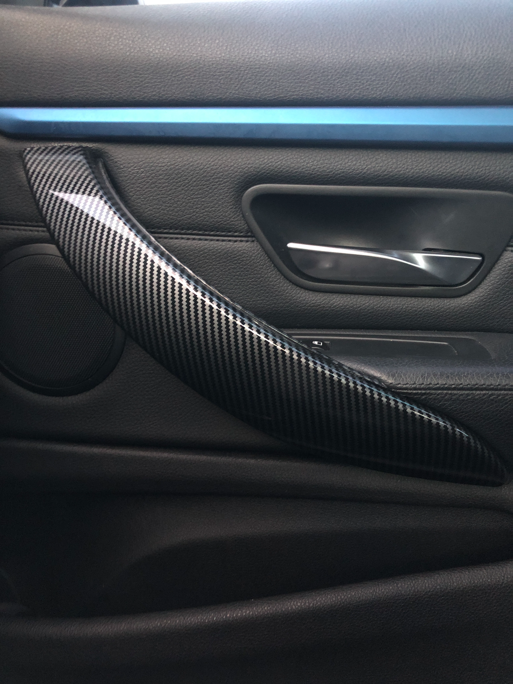 Carbon Fiber Interior Door Handle Trim - BMW F30 3 Series