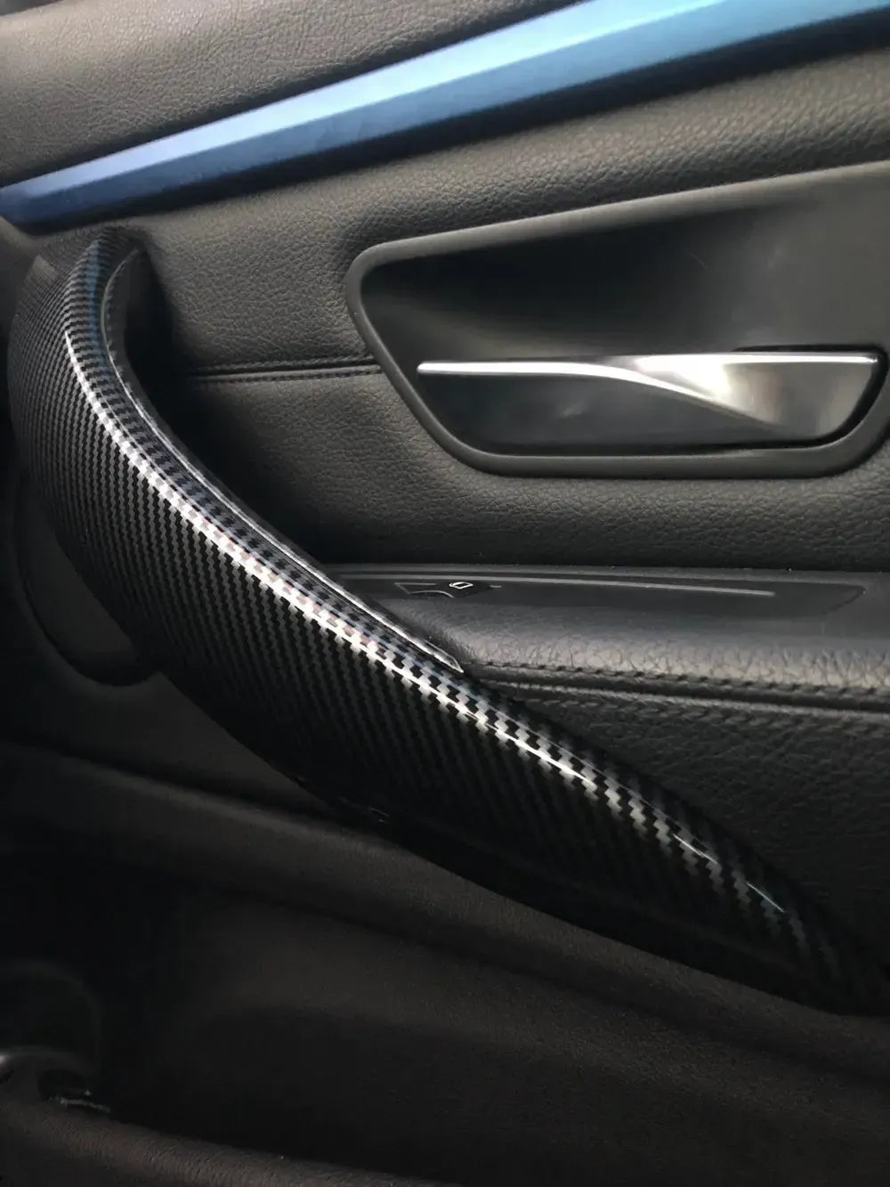 Carbon Fiber Interior Door Handle Trim - BMW F30 3 Series