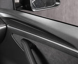 Carbon Fiber Interior Door Trim Set - Tesla Model 3 & Y