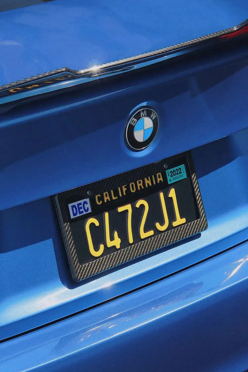 Carbon Fiber License Plate Frame - V2