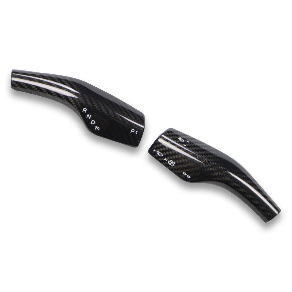 Carbon Fiber Shift Stalk Covers - Tesla Model 3 & Y