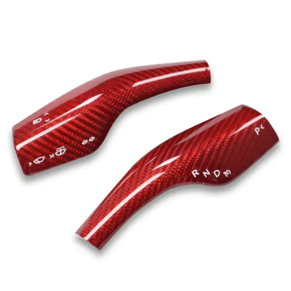 Carbon Fiber Shift Stalk Covers - Tesla Model 3 & Y