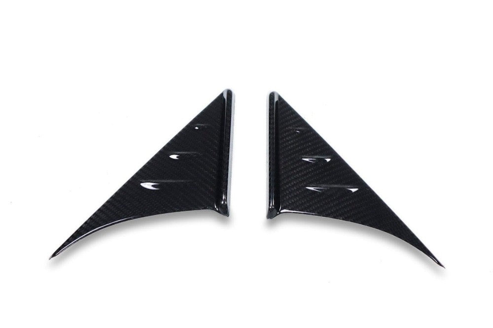 Carbon Fiber Side Mirror Triangle Trims - Toyota A90 Supra