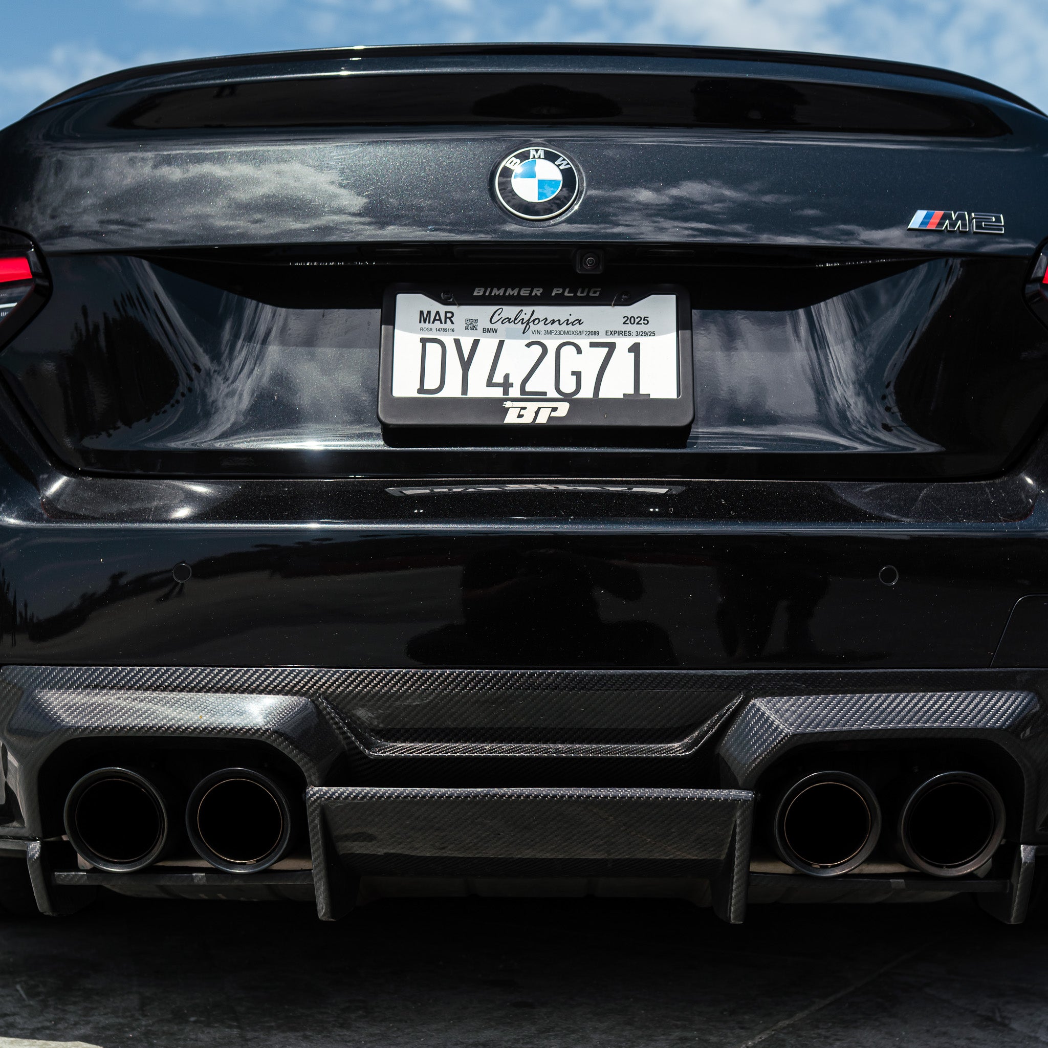 AN Style Carbon Fiber Rear Diffuser - BMW G87 M2