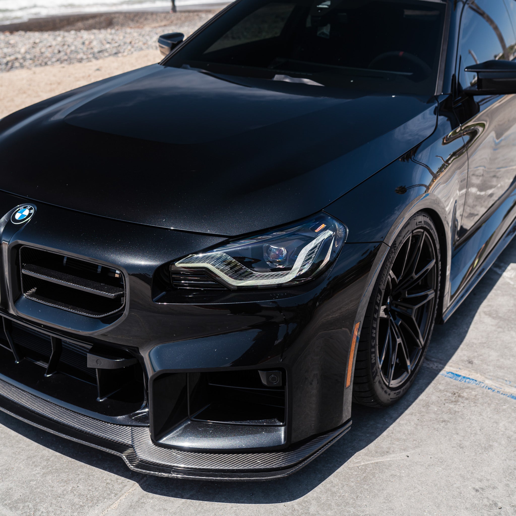 AN Adjustable Style Carbon Fiber Front Lip - BMW G87 M2