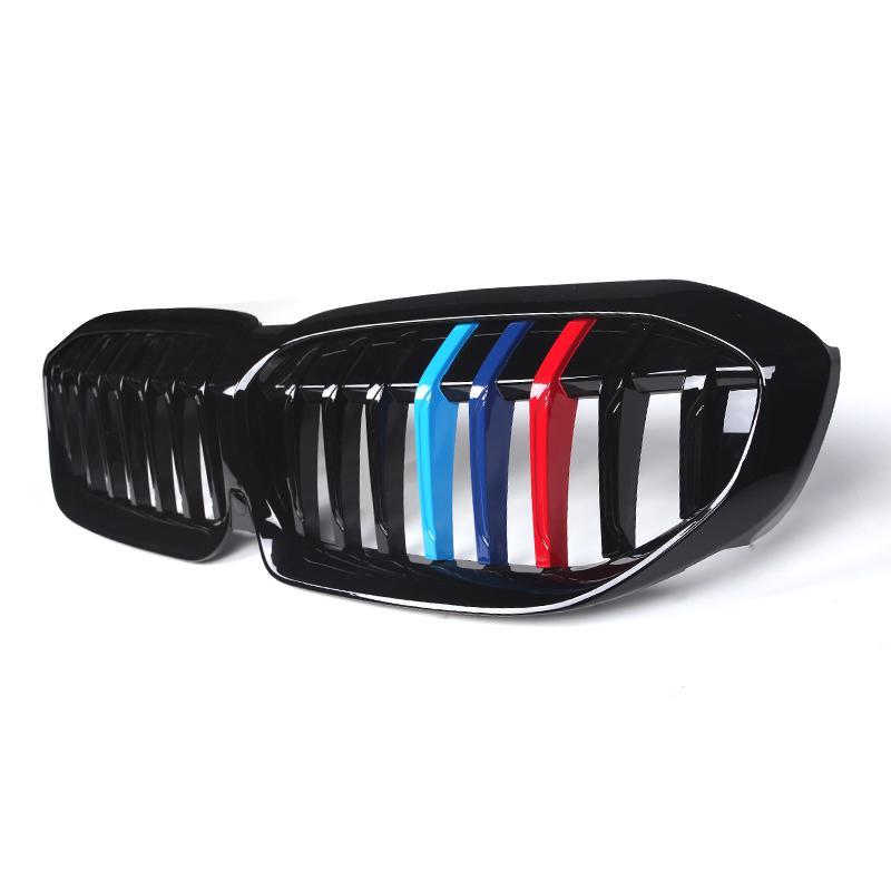 Gloss Black Single Slat Front Grilles - BMW G20 3 Series