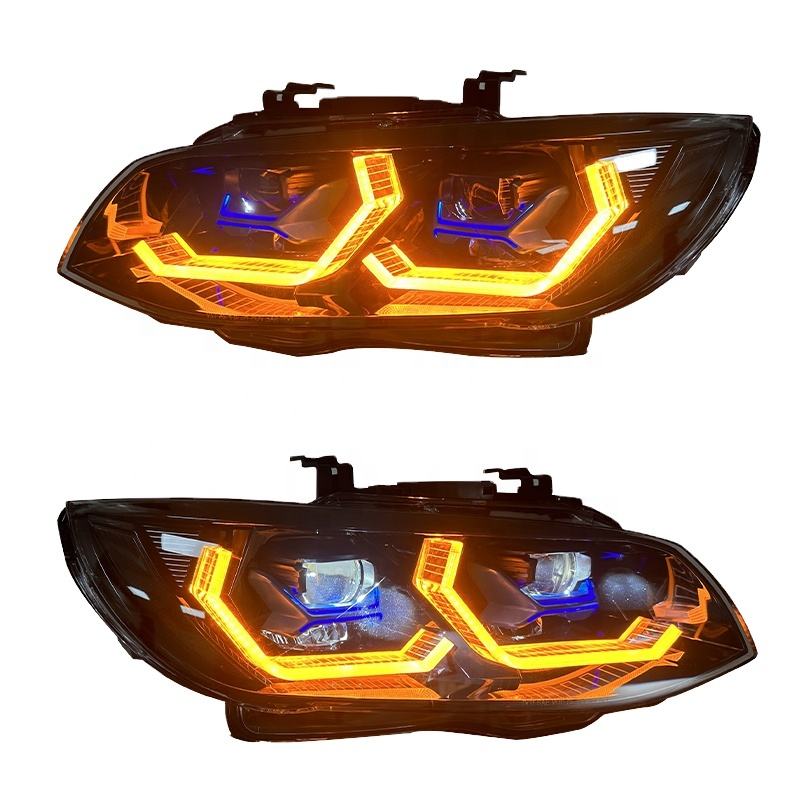 CSL Style LED Headlights with Duo Color DRL - BMW E92 3 Series